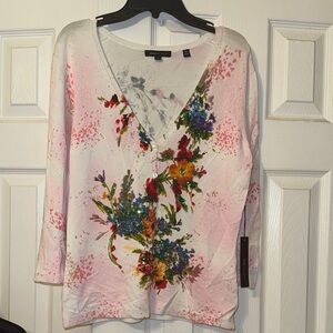 BCBGMaxAzria Pink Floral Women's Blouse